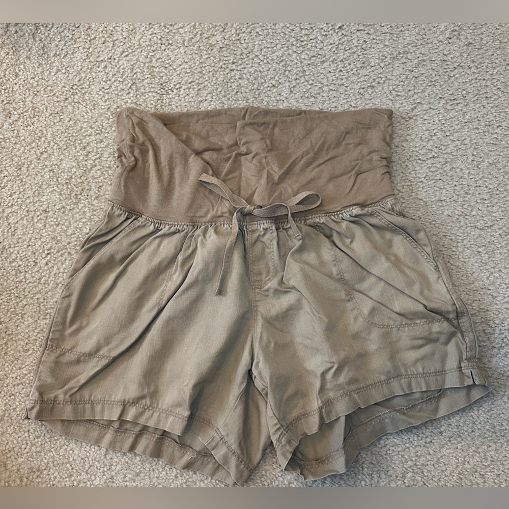 Isabel Maternity cotton shorts beige linen-like size Medium